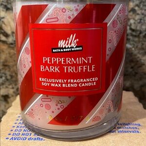 ♥️ “Peppermint Bark Truffle” by B&BW, 8-oz / 227 g, Single Wick Candle, NWTags